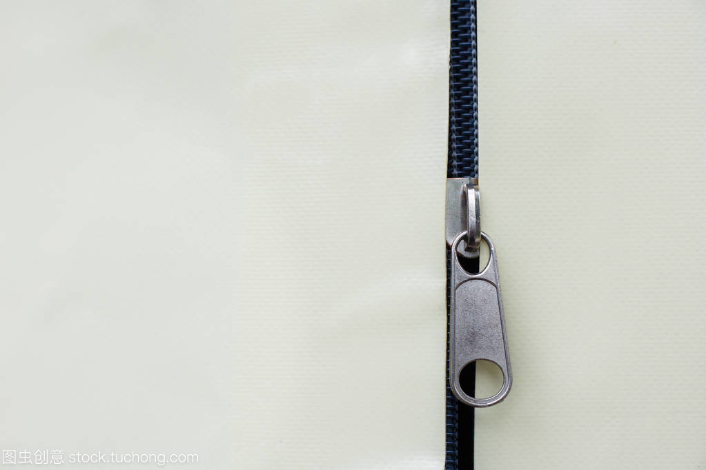 拉鏈在白色背景, 復(fù)制空間