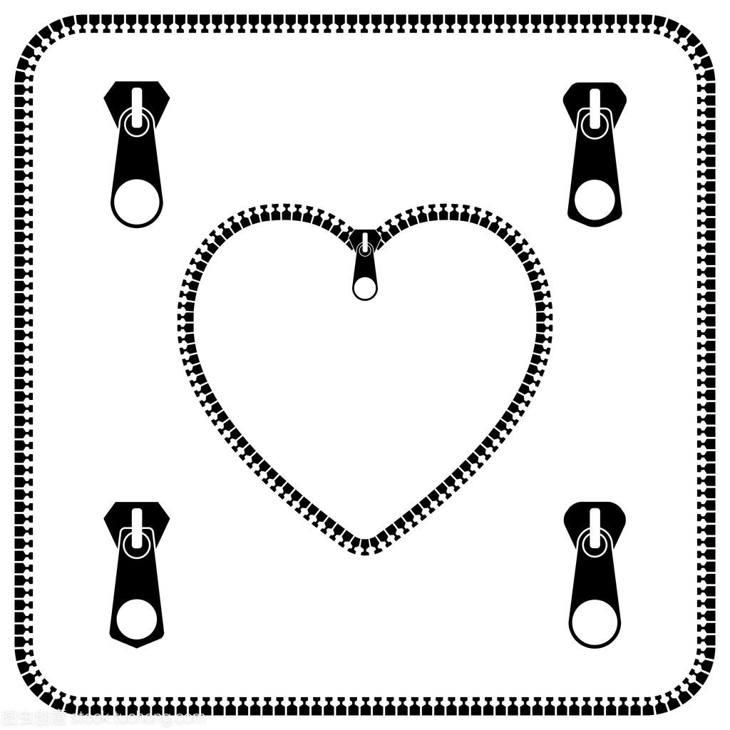 拉鏈,矢量圖的圖標心